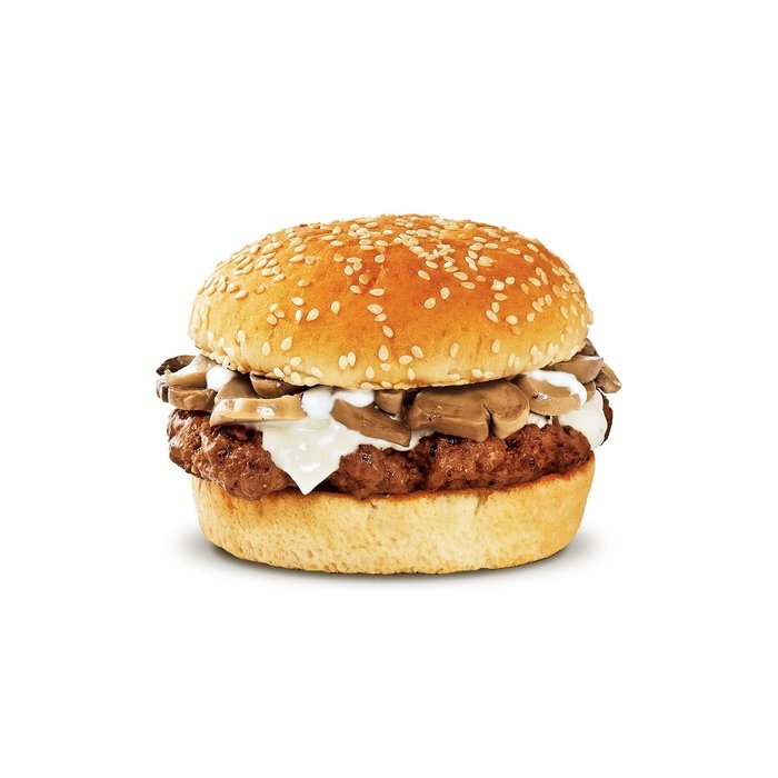 Швейцарский бургер с луково-грибным соусом малый