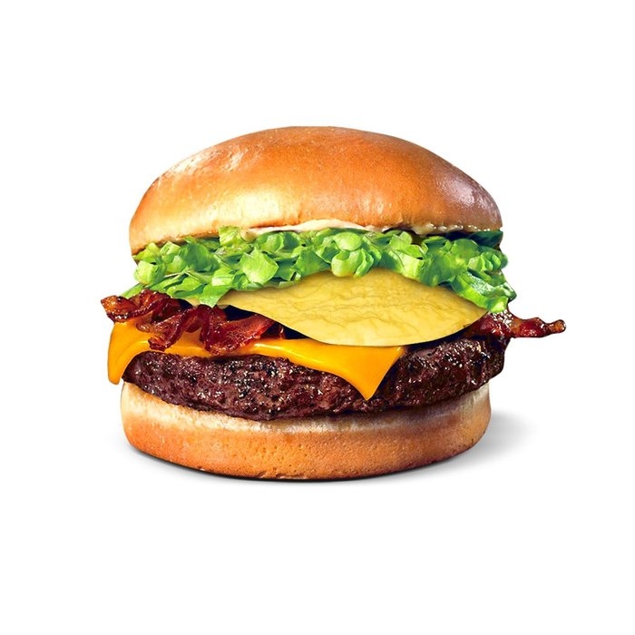 Сытный бургер с омлетом и беконом